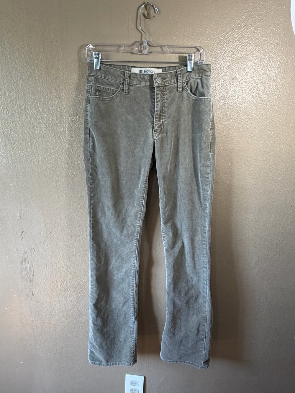 Vintage 90s/Y2K Gap Stretch Corduroy Bootcut Pants – Earthy Olive Grey